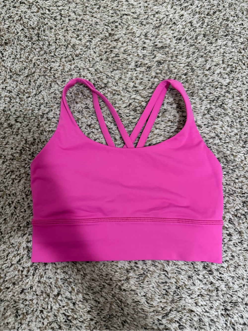 lululemon athletica Energy Longline Bra in Sonic Pink Size 4 ⭐️ Used- like new